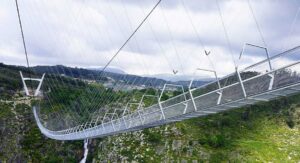 افتتاح طولانی‌ترین پل معلق عابر پیاده در پرتغال